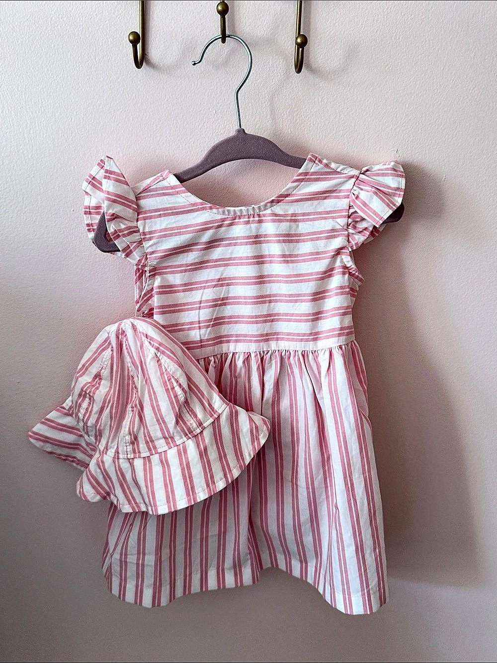 Carter's Striped Dress & Bloomers in Pink & White Baby 6M